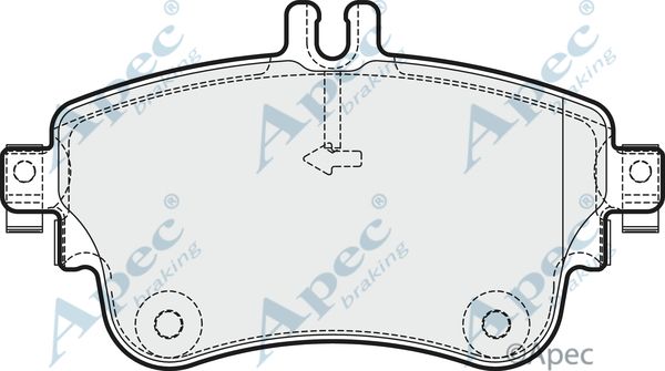 APEC BRAKING Комплект тормозных колодок, дисковый тормоз PAD1882